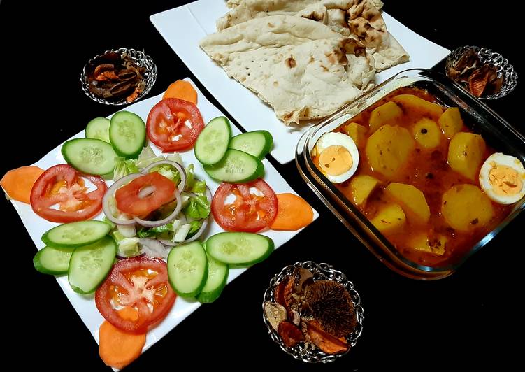 Recipe: Yummy Aalu irvi Anday ka salan