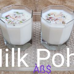 A picture of Milk Rice Flax(Poha) Sharad Poonam Special.