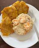 Risotto de coliflor con camarones