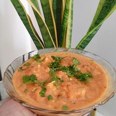 A picture of Paneer butter masala.
