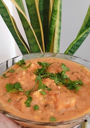 A picture of Paneer butter masala.