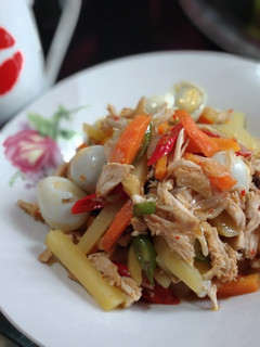 Foto resep Tumis Ayam Suwir Telur Puyuh