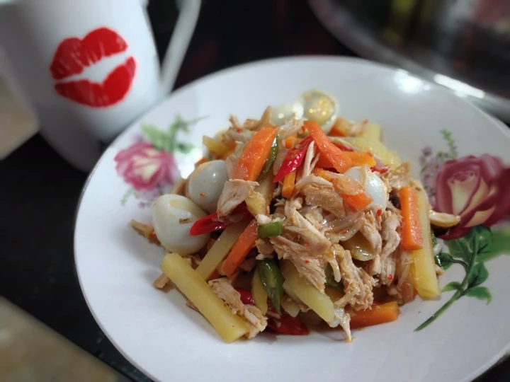 Langkah Mudah untuk Membuat Resep Tumis Ayam Suwir Telur Puyuh yang Bisa Manjain Lidah Anti Ribet, Mantap Sekali