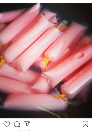 Foto resep Es lilin pink lava richeese KW