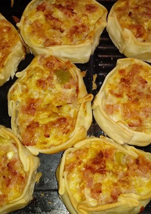 Una foto de Tartines de Mozzarella y Jamón