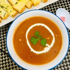 A picture of Cream of Tomato soup in my style.