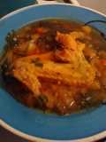 Sopita de pollo con verduras