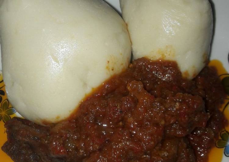 Step-by-Step Guide to Make Great Pounded yam with stew Cooking Basics for Newbies