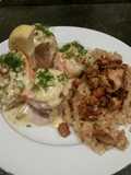 Brad's salmon roll ups with lemon dill cream sauce