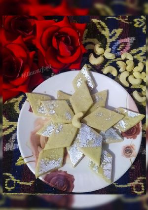 A picture of Kaju katli.