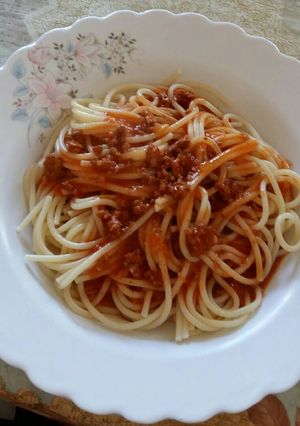 صورة لوصفة معكرونه سباجتي