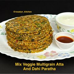 Mix Veggie Multigrain Atta and Dahi Paratha A picture of Mix Veggie Multigrain Atta and Dahi Paratha.