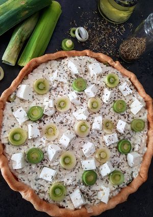Une photo de Quiche tofu-poireaux