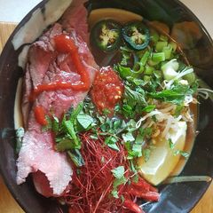 A picture of Pho Bo (Thai Beef Soup).