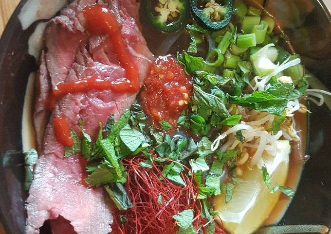 Steps to Prepare Homemade Pho Bo (Thai Beef Soup)