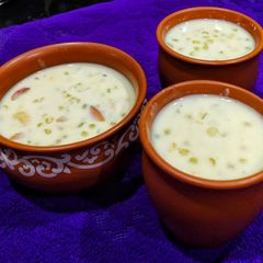 A picture of Sago Pearls kheer.