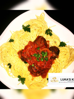 A picture of Easy Homemade Spaghetti and meatball sauce.