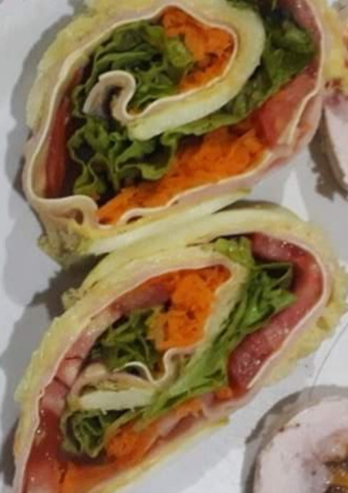 Una foto de Pionono de zucchini sin harinas