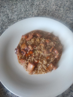 Una foto de Arroz meloso de calamar