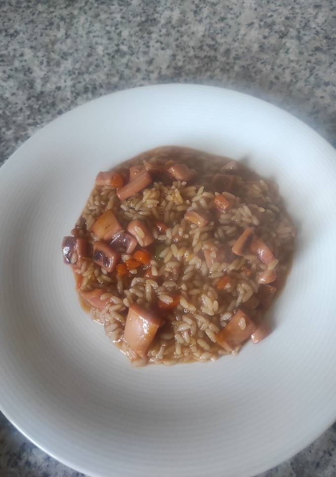 Una foto de Arroz meloso de calamar