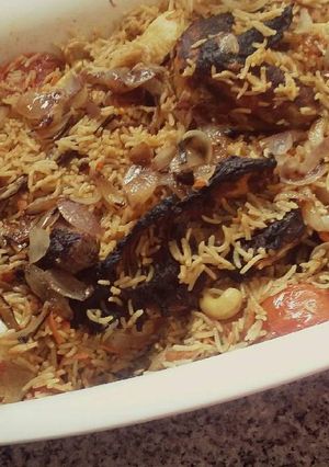 صورة لوصفة رز بخاري