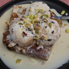 A picture of Almond Bread Pudding.