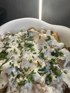 صورة لوصفة سلطة الباذنجان و البطاطا 🍆 🥔