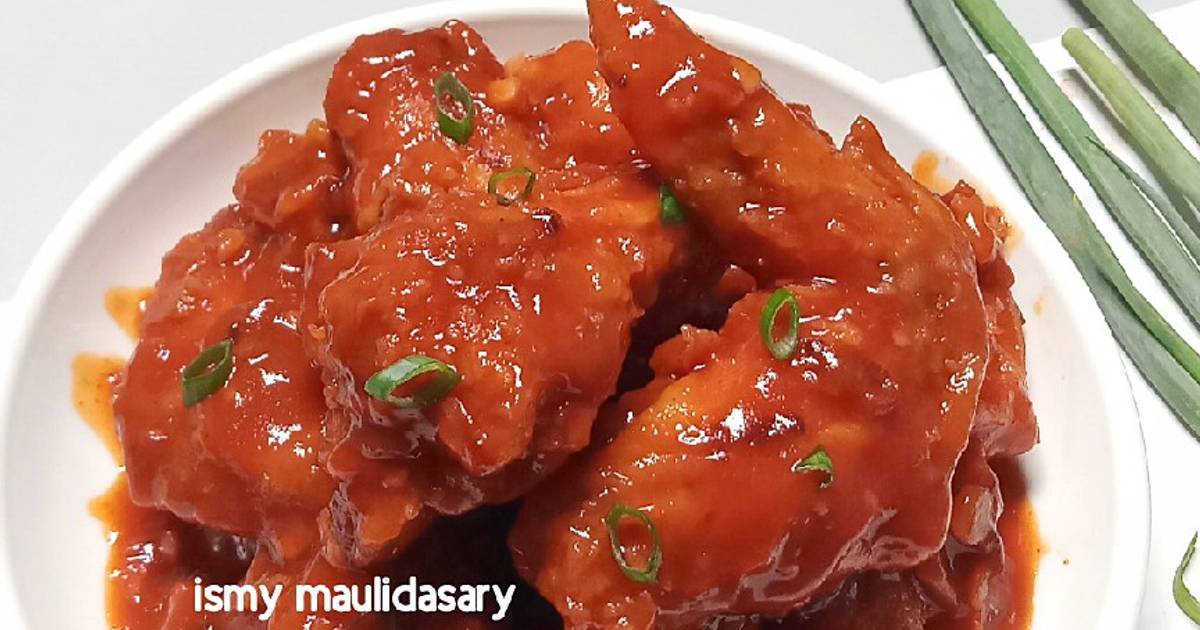 Resep Sayap Ayam Krispi Saus Pedas Manis Oleh Ismy Maulidasary Cookpad