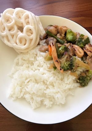 Foto resep Cumi cah brokoli jamur