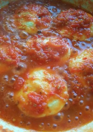 Foto resep Telur panggang bumbu tomat pedas
