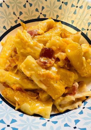 A picture of Creamy Baked Bacon 🥓 Ziti.