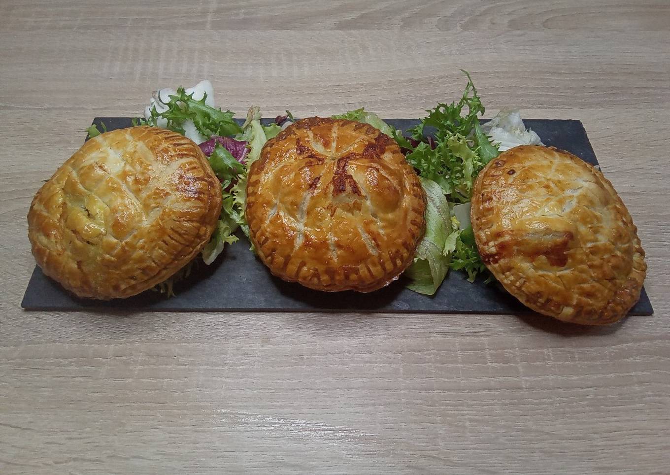 Galettes individuels salés aux poireaux et saint Jacques