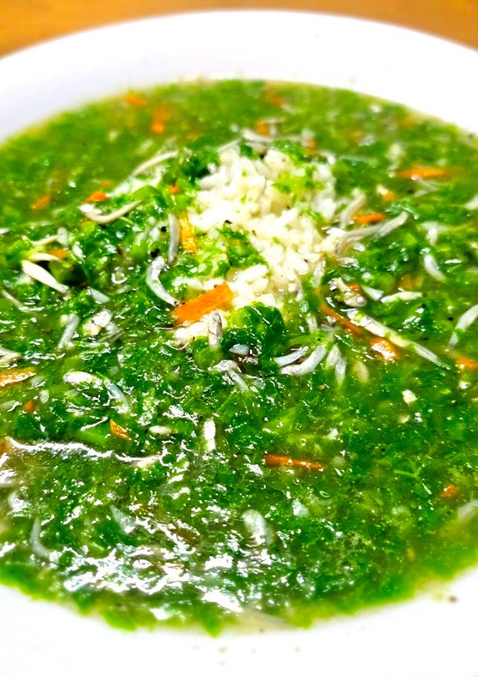 翡翠銀魚羹泡飯（創意料理） 的食譜成品照片