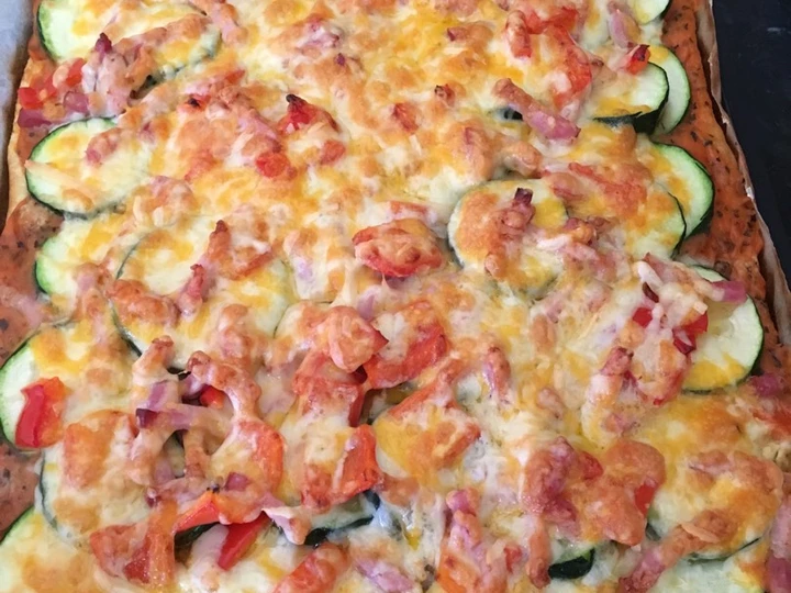 Pasos sencillos para Hacer Hojaldre de calabacín y bacon, con un toque de albahaca  que Muy delicioso