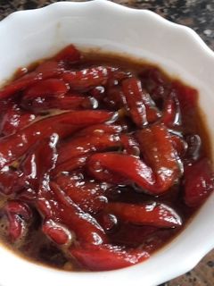 Una foto de Pimientos caramelizados