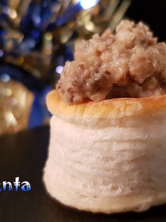 Una foto de Volován de champiñones