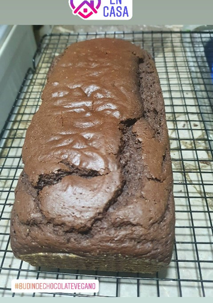 Una foto de Budín de chocolate sin huevos, sin leche ni manteca