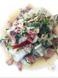 A picture of Bak Choy With Bacon.