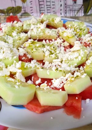 Foto principal de Ensalada de sandía, feta y pepino