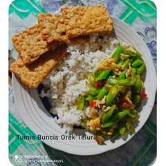 Tumis Buncis Orek Telur Lauk Tempe Goreng Tepung রেসিপির প্রধান ছবি