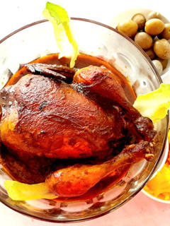 عکسی از دستور مرغ شکم پر