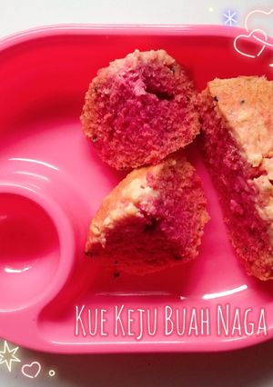 Foto resep Kue Keju Buah Naga MPASI 8 Bulan (Camilan bayi)