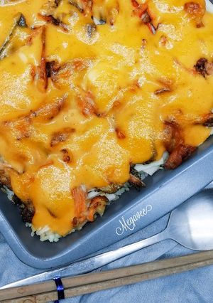 Foto resep Salmon Mentai Rice