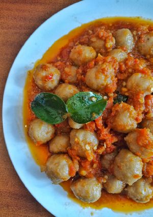Foto resep Pentol pedas