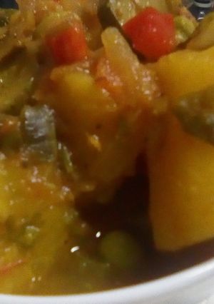 A picture of Banana stew.