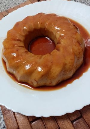 Una foto de Flan de persimón o caqui