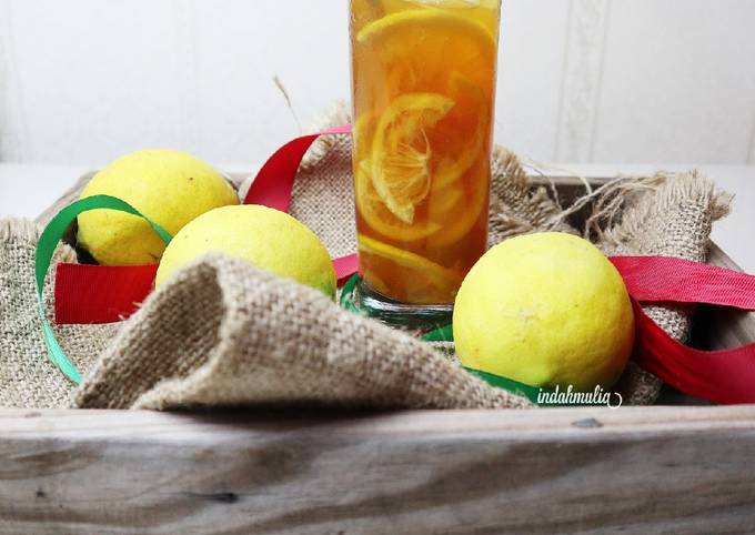 Resep Yuja-cha (Korean Honey Lemon tea) Anti Gagal