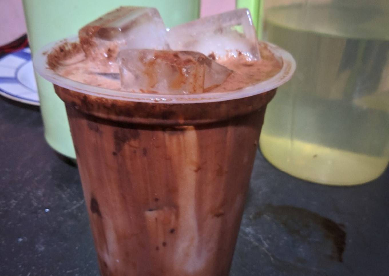 Ice dark chocholate