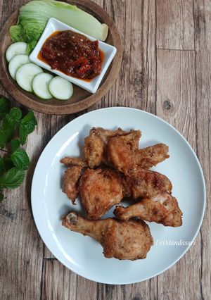 Foto resep Ayam Goreng Ketumbar dengan Sambal Penyet