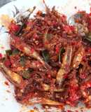 Teri basah goreng sambalado